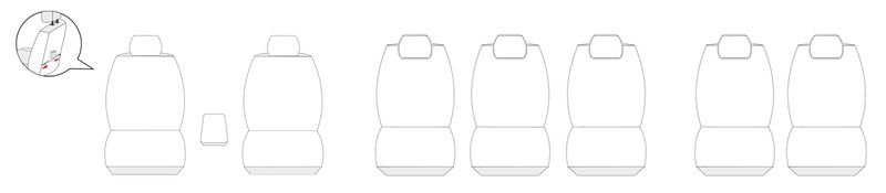 Opel Zafira C Tourer 7os Pokrowce dopasowane na fotele zdjęcie 6