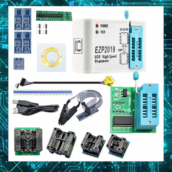 Zestaw Uniwersalny Programator EEPROM i Flash EZP2019+USB SPI EPROM BIOS zdjęcie 9