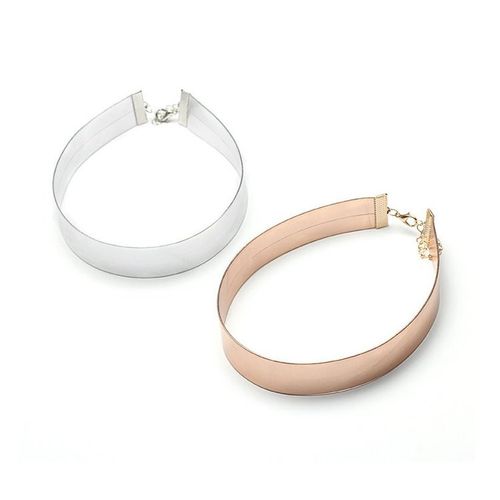 Naszyjnik Metaliczny - Srebrny - N468S na Arena.pl