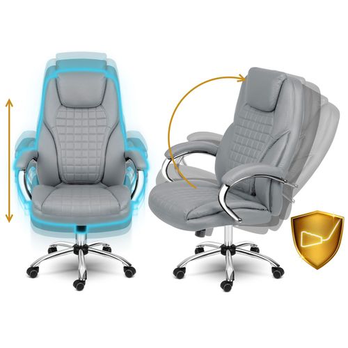 Fotel biurowy Sofotel Batory - jasno szary na Arena.pl