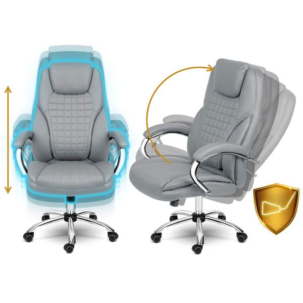 Fotel biurowy Sofotel Batory - jasno szary zdjęcie 6