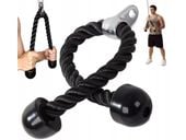 Uchwyt sznur do wyciągu górnego dolnego atlasu lina splot siłowy trening