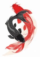 Plakat 59,4x84,1cm Yin i Yang Koi