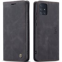 ELEGANCKIE ETUI Z KLAPKĄ SPACECASE WALLET SKÓRZANE DO GALAXY A71 + SZKŁO
