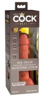 king cock elite elite vibrator silikonowy z przyssawką i pilotem 15cm