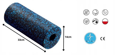 ROLLER WAŁEK DO MASAŻU PIANKOWY EPP GŁADKI 33 cm x 14 cm niebieski na Arena.pl