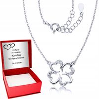 SREBRNY ŁAŃCUSZEK 925 KONICZYNKA CELEBRYTKA GRAWER