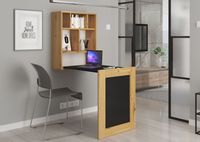 Biurko składane wiszące ścienne TILT dąb artisan / czarny mat