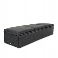 Leżak ogrodowy regulacja oparcia i podnóżka leżanka Asco z grubą poduszką