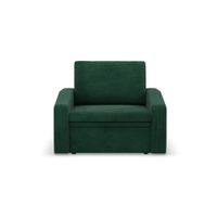 Fotel z funkcją spania, Punto, sztruks, 108x87x80 cm, zieleń | TYLETEGOTU
