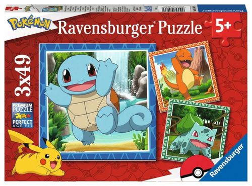 Puzzle 3X49 Elementów Pokemony na Arena.pl