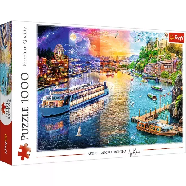 Puzzle 1000 elementów. Rejs po rzece zdjęcie 1