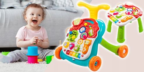 CHODZIK PCHACZ INTERAKTYWNY STOLIK EDUKACYJNY PANEL 5w1 DLA DZIECI na Arena.pl