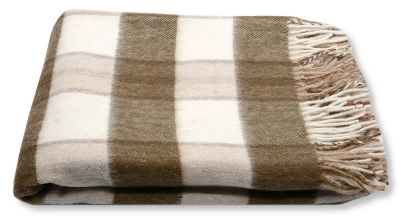 Koc Wełniany 150X200 Krata 18745 zdjęcie 1