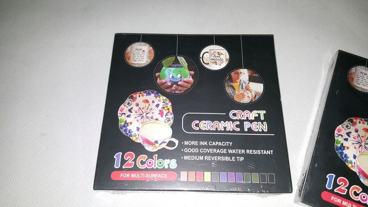 Pisaki do malowania ceramiki 12 kolorów RATEL zdjęcie 2