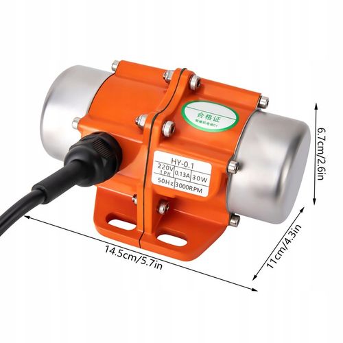 SILNIK WIBRACYJNY 3000 OBR/MIN Z REGULATOREM PRĘDKOŚCI, ELEKTRYCZNY SILNIK na Arena.pl
