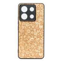 Drewniane Etui Bewood do Xiaomi Redmi Note 13 5G KWIATY POLNE ANIEGRE