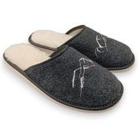 Kapcie Męskie Laczki Góralskie Klapki Filcowe Ciepłe Wygodne 43