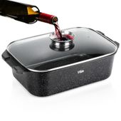 Brytfanna Granitowa Brytfanka Garnek Pokrywka do Pieczenia Piekarnika 7,5L