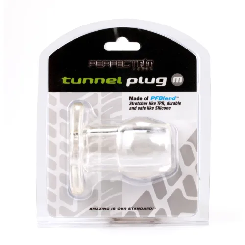 perfect fit tunnel plug medium clear przezroczysty korek z otworem 6,4 cm na Arena.pl
