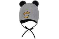 BROEL JOE czapka dla chłopca wiązana na zimę uszka szara 44-46