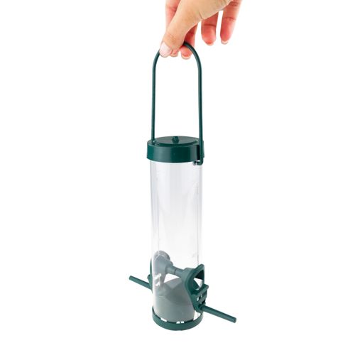 KARMNIK DLA PTAKÓW PRZEZROCZYSTY Z PODNÓŻKIEM na karmę Z DASZKIEM ZIARNA na Arena.pl