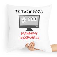 Poduszka Prezent Tu Robi Prawdziwy Programista Z Nadrukiem Ze Zdjęciem