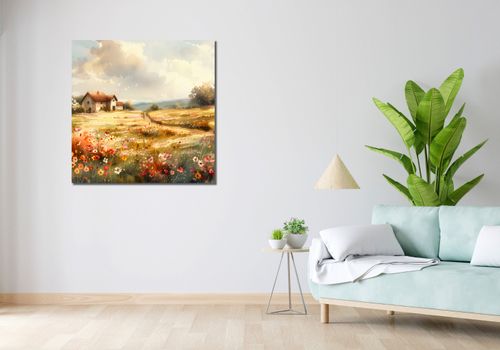 Obraz 90x90cm Sielski Domek na Arena.pl