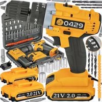 UDAROWA WIERTARKO WKRĘTARKA AKUMULATOROWA 2xAKU 21V BITY NASADKI