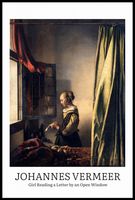 Plakat 61x91,5cm Design Girl Reading, Vermeer Vintage do Salonu