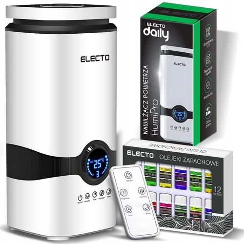 NAWILŻACZ POWIETRZA DYFUZOR JONIZATOR 4L AROMATERAPIA PILOT + 12 na Arena.pl