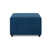 Pufa do salonu, podnóżek, BLOM, sztruks, 71x71x40 cm, granat | TYLETEGOTU