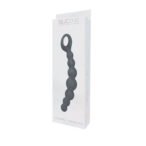 Plug/Kulki-Fallo Anale Caterpill-Ass Silicone Black zdjęcie 1
