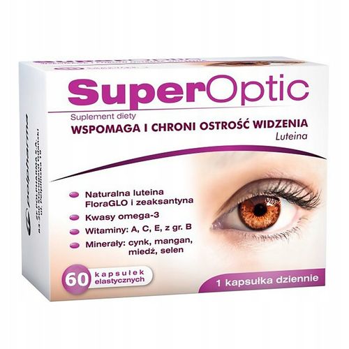 Suplement diety Superoptic LUTEINA PRAWIDŁOWE WIDZENIE kapsułki 60szt na Arena.pl