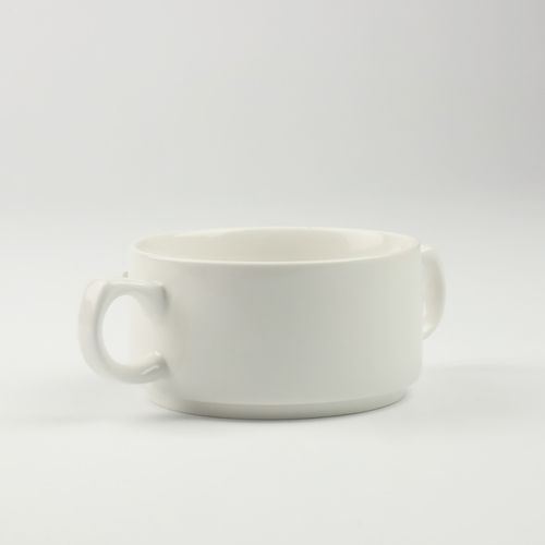 FLACZARKA BULIONÓWKA 300 ML MISECZKA DO ZUP FLAKÓW DESERÓW BIAŁA CERAMIKA na Arena.pl