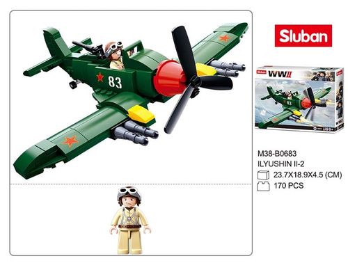 KLOCKI SLUBAN WWII Smiglowiec IL 170 - B0683  Kompatybilne z LEG COB na Arena.pl