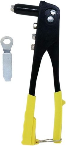 Nitownica Ręczna Zestaw 150 Nitów 4 Końcówki Aluminium Czarna 260 mm na Arena.pl