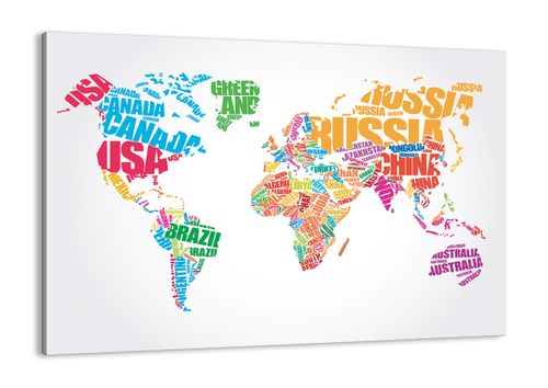 Obraz Na Płótnie - Mapa Kontynent - 100X70 Cm - Aa100X70-2860 na Arena.pl