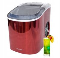 CZERWONA KOSTKARKA MASZYNA DO ROBIENIA KOSTEK LODU DO DRINKÓW WYDAJNA