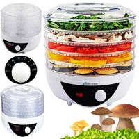 MOCNA SUSZARKA DO GRZYBÓW OWOCÓW WARZYW 250W DUŻA XXL POJEMNOŚĆ 5KG