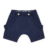 Krótkie spodenki z szelkami, kolor jeansowy 68