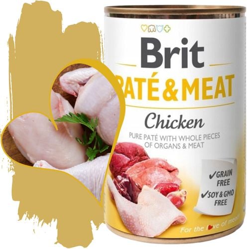 mokra karma dla psa brit pate & meat chicken 400 g z kurczakiem bezzbożowa na Arena.pl