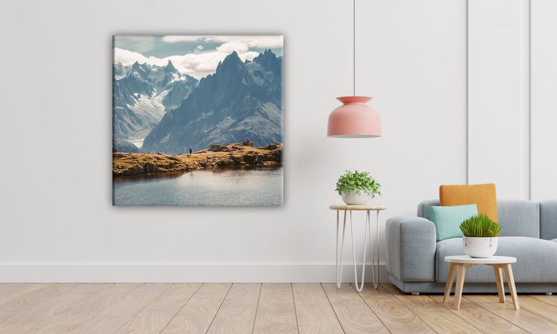 OBRAZ NA PŁÓTNIE 105 W górach 50x50cm zdjęcie 5