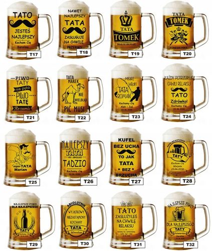 Kufel do piwa z grawerem NA DZIEŃ MĘŻCZYZNY WALENTYNKI Urodziny inne okazje na Arena.pl