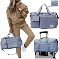 TORBA DAMSKA NIEBIESKA PODRÓŻNA SPORTOWA TURYSTYCZNA BAGAŻ NA WYCIECZKĘ