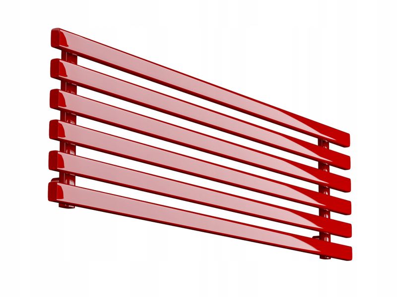 Grzejnik poziomy HORYZONT6 45x100 czerwony zdjęcie 3