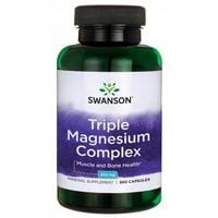 SWANSON TRIPLE MAGNESIUM Complex MAGNEZ 400mg 300 kaps SEN Zmęczenie KOŚCI