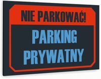 Tabliczka znak informacyjny 30x20 Antracyt NIE PARKOWAĆ Nierdzewna