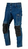 Spodnie robocze jeansowe męskie slim 280g niebieskie Lahti Pro L40550 XL