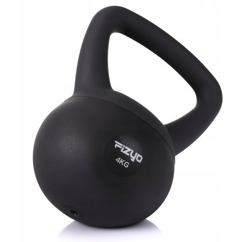 Hantla do Ćwiczeń FIZYO Ciężarek Odważnik Kula Kettlebell Miękki Czarny 4kg na Arena.pl